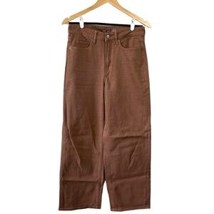 Old Navy Extra High Rise Wide Leg Jeans Brown Size 6 Secret Smooth